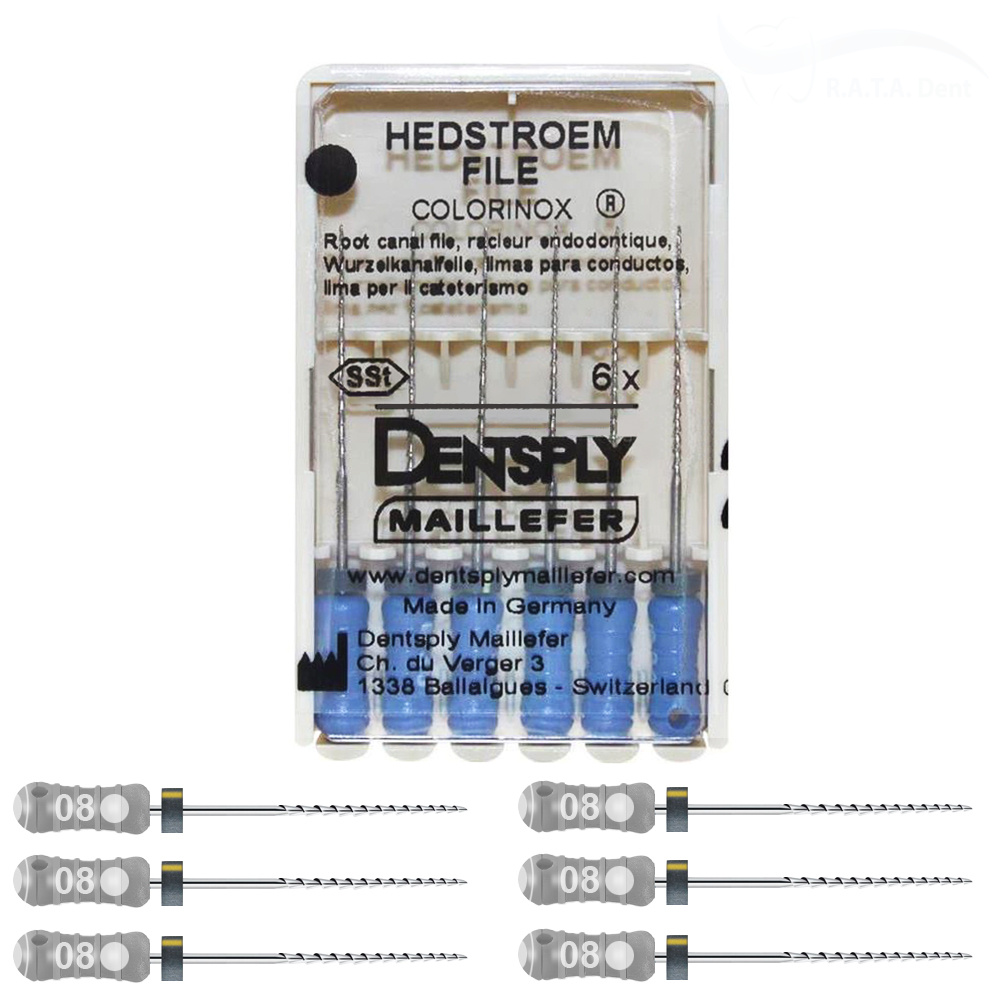 H-FILE Maillefer 25мм №08 (6шт)