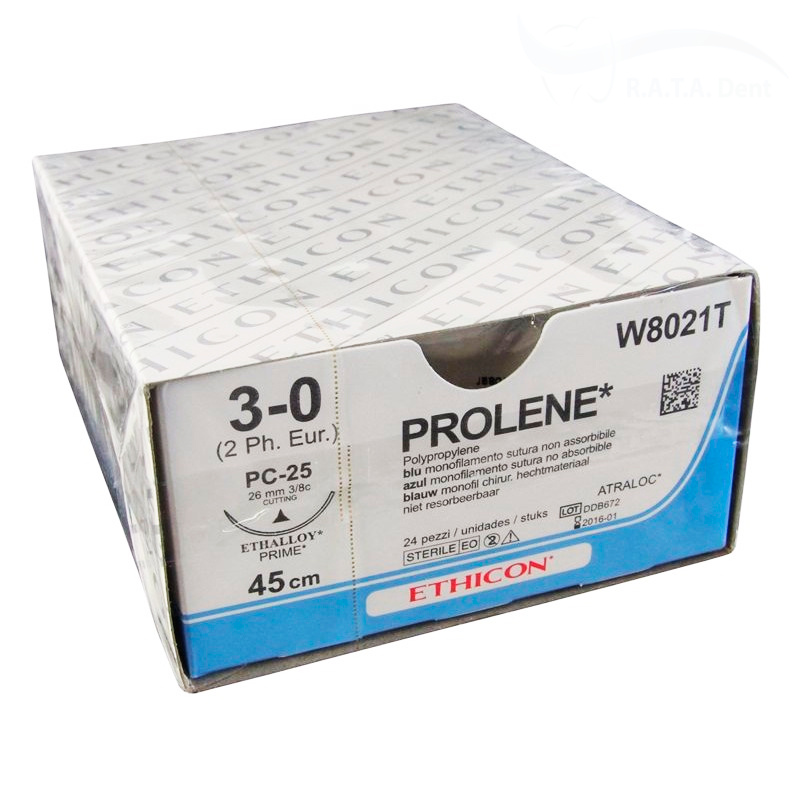 Prolene Пролен 3 0  (45см, игла режущая, 26мм, 24шт