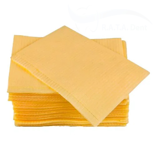 Салфетки нагрудные Кристидент 3-х сл.лимонные