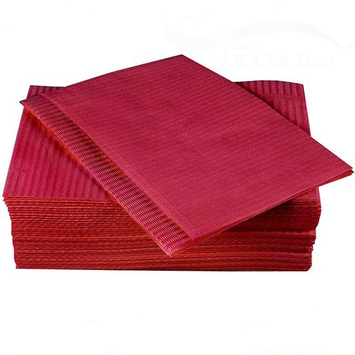 Салфетки нагрудные Кристидент 3-х слойные премиум интенсив (бордовый)