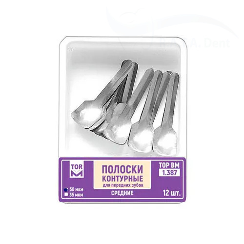 ТОР-1.387 Полоски контурные для передних зубов средние 12 шт.
