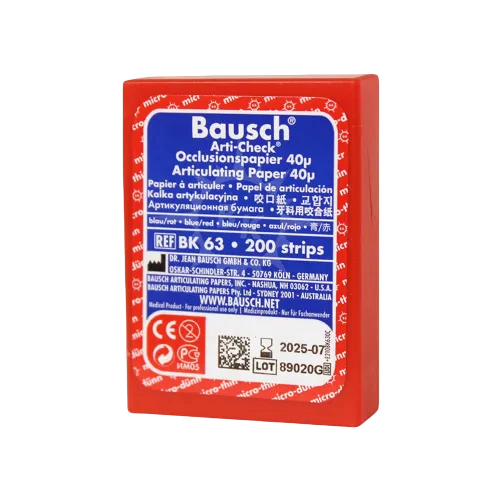 Bausch бумага BK63 прямая (кр син) 200 шт,40 мкм (1)