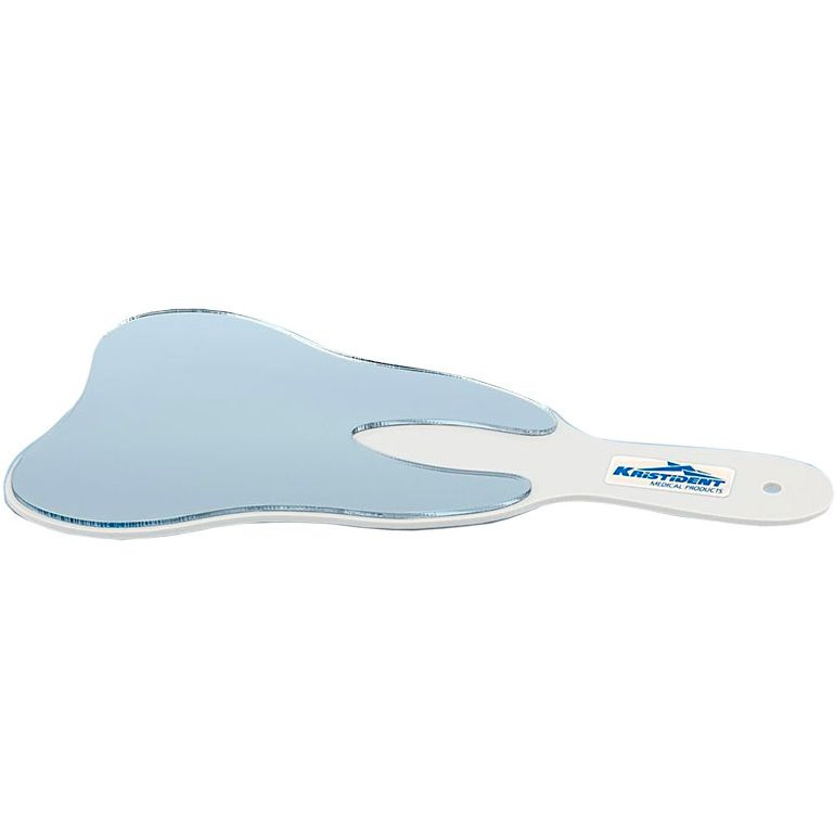 Зеркало пациента Кристидент в форме зуба 17Х14см (белый)