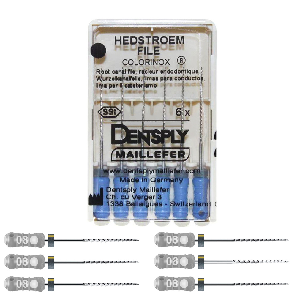 H-FILE Maillefer 25мм №08 (6шт)