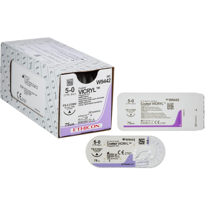 Викрил 5 0  W 9442 (75см,16мм) 12шт.