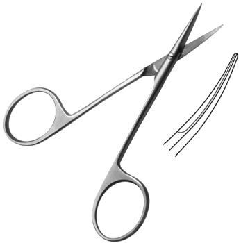 Ножницы хирургические остроконечные, вертикальн