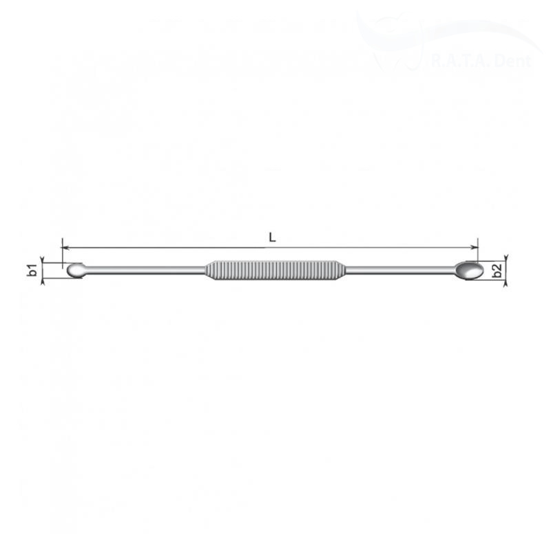 КЮРЕТАЖНАЯ ЛОЖКА (Прямая) №1 (3мм-4мм)