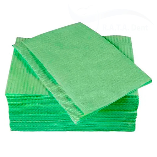 Салфетки нагрудные Кристидент 3-х сл.салатовые