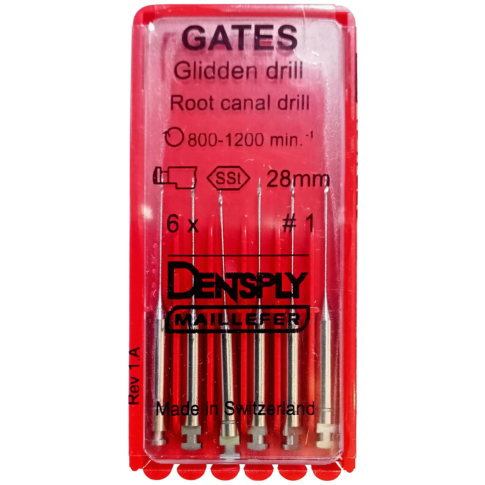 Gates Glidden 28мм №1 Maillefer-сверла машинные