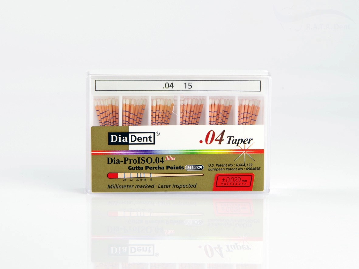 Гуттаперча конусная DiaDent 0.4 №15 ML.029.04 (60шт)