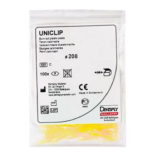 Uniclip 0,8 №208 (жел.) 100шт.Штифты б з