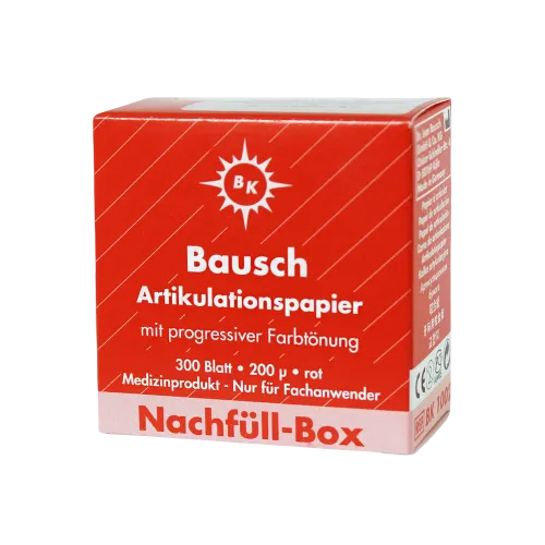 Bausch бумага BK1002 НК прямая (красная)300шт,200 мкм (1)