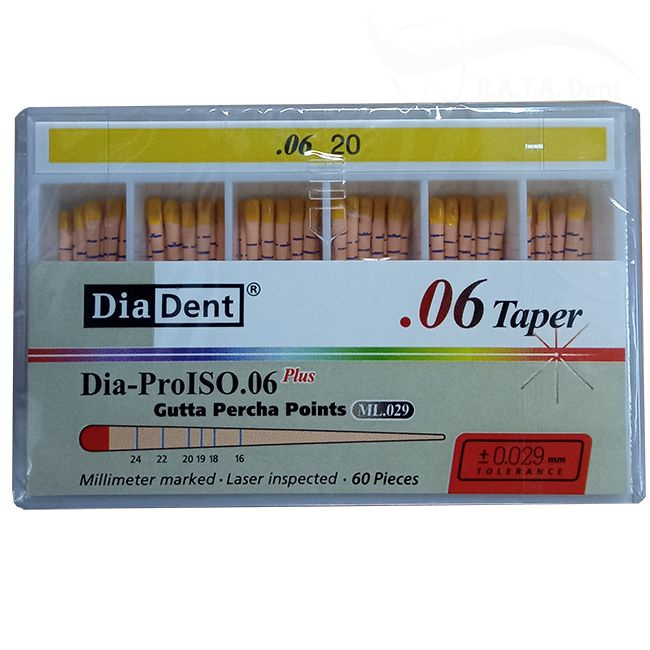 Абсорберы конусные DiaDent 0.6 №20 ММPP.06 (60шт)