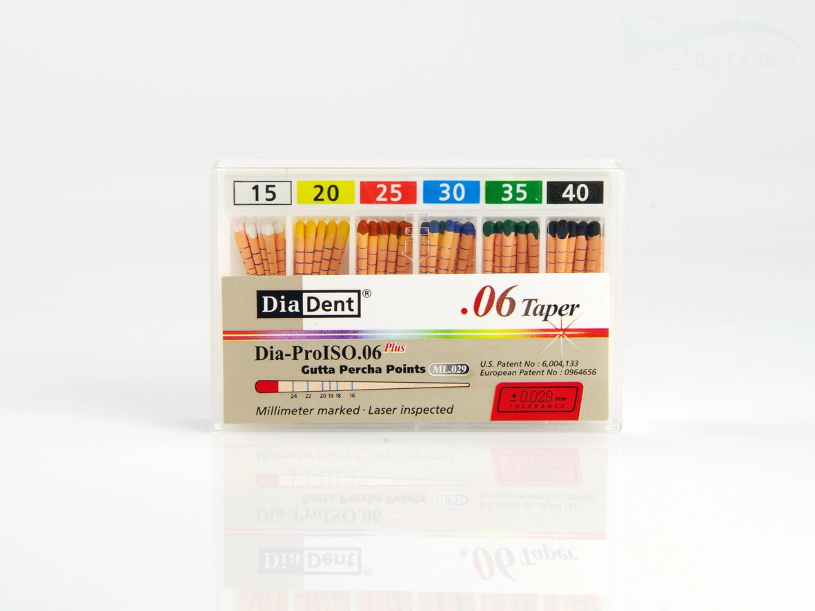 Гуттаперча конусная DiaDent 0.6 №15-40 ML.029.06 (60шт)