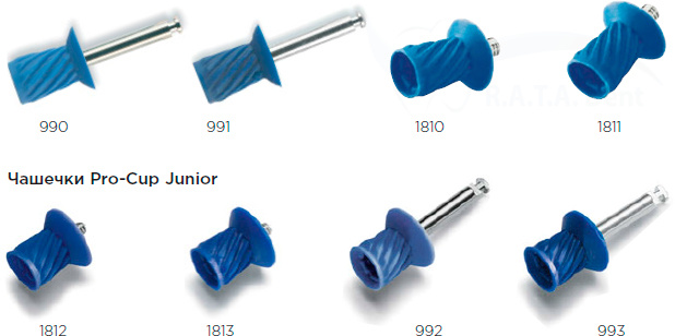 Pro-Cup Чашечки для чистки и полировки жесткие темно-синие Screw-Type, 30 шт.