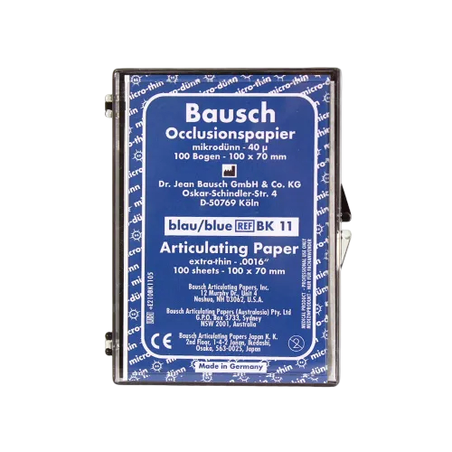 Bausch бумага BK11 дугообр.(синяя),100шт,40мкм.