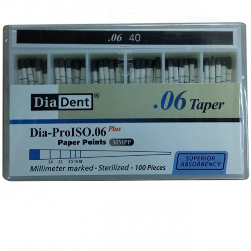 Абсорберы конусные DiaDent 0.6 №40 ММPP.06 (60шт)
