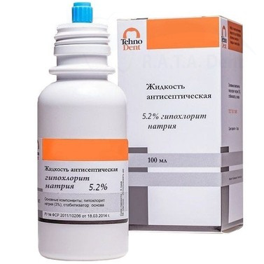 Жидкость антисептическая(Гипохлорит натрия) 5,2%(100 мл.)