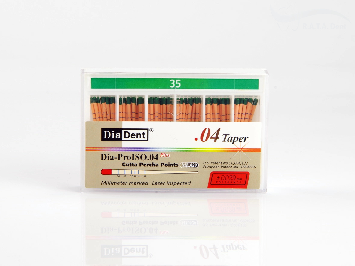 Гуттаперча конусная DiaDent 0.4 №35 ML.029.04 (60шт)
