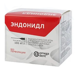 Иглы эндодонтические Эндонидл (0,4мм x 38мм 100шт) без перфорации