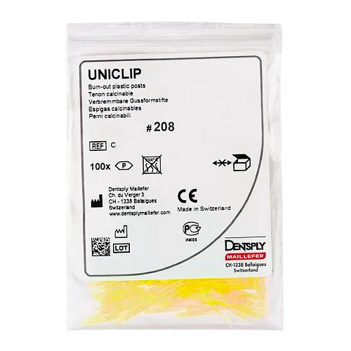 Uniclip 0,8 №208 (жел.) 100шт.Штифты б з