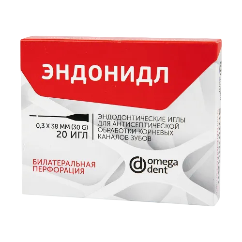Иглы эндодонтические Эндонидл (0,3мм x 38мм 20шт) била2C20938A664DD8FBF55AE2BF169D10AB