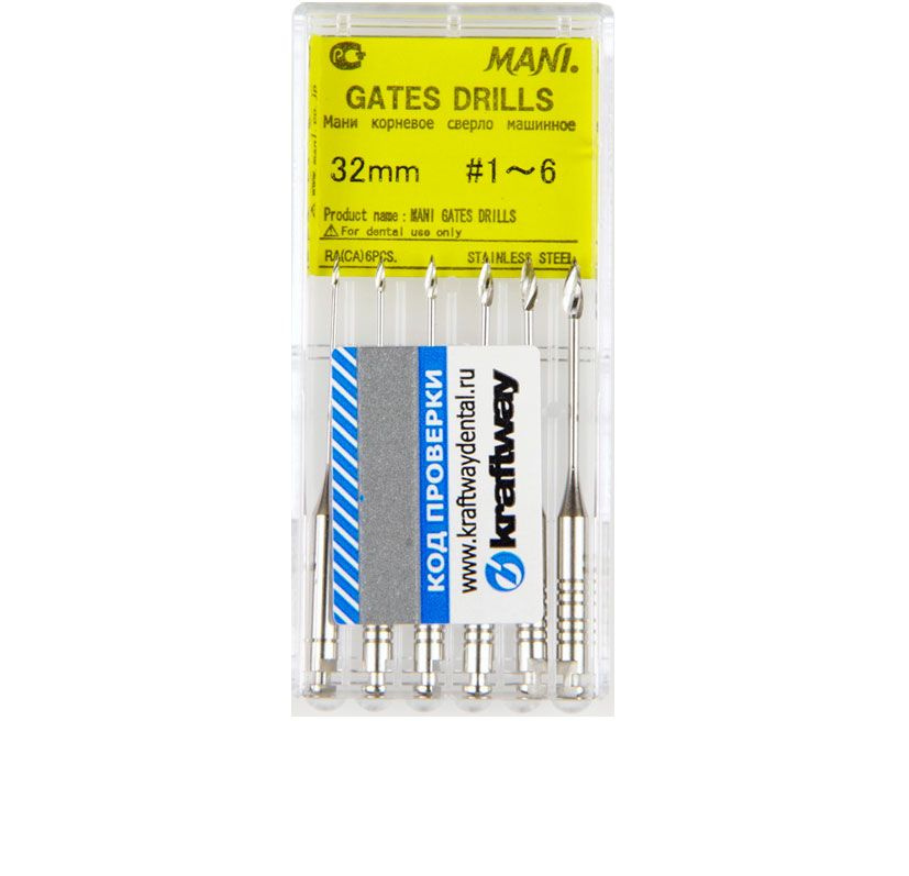 Gates drills 32 мм №1-6 MANI-сверла машинные