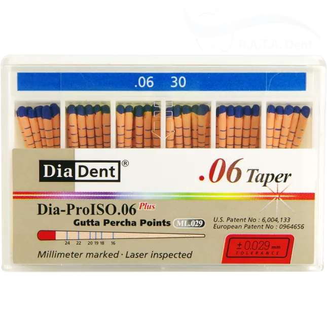 Гуттаперча конусная DiaDent 0.6 №30 ML.029.06 (60шт)