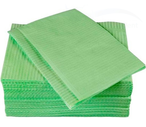 Салфетки нагрудные Кристидент 3-х слойные премиум интенсив (зеленый)