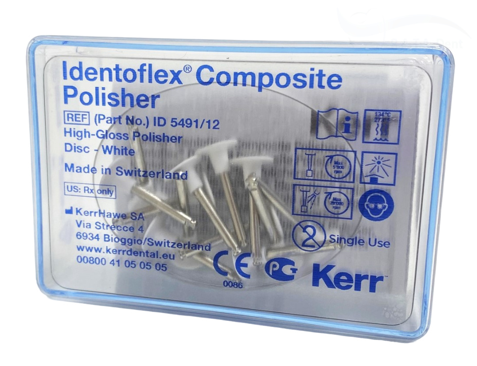 Identoflex Composite Polishers Полировочные резинки для зеркального блеска диск (12шт.) белые