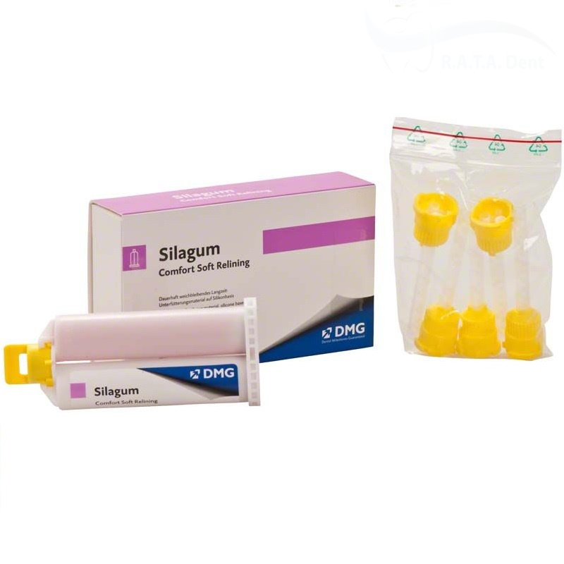 SILAGUM AV Comfort (25мл)– мягкая прокладка под съемный протез в картридже