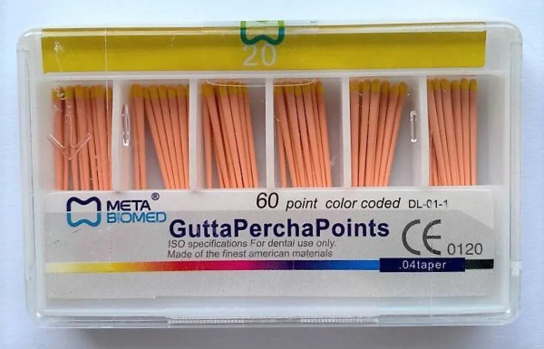Гуттаперча  конусная 0.4 (60шт) №20