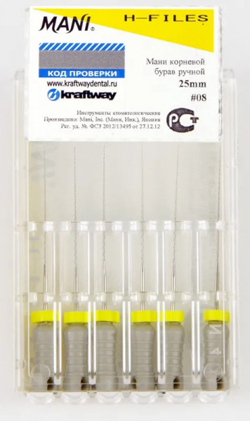 H-FILE Mani 25мм №08