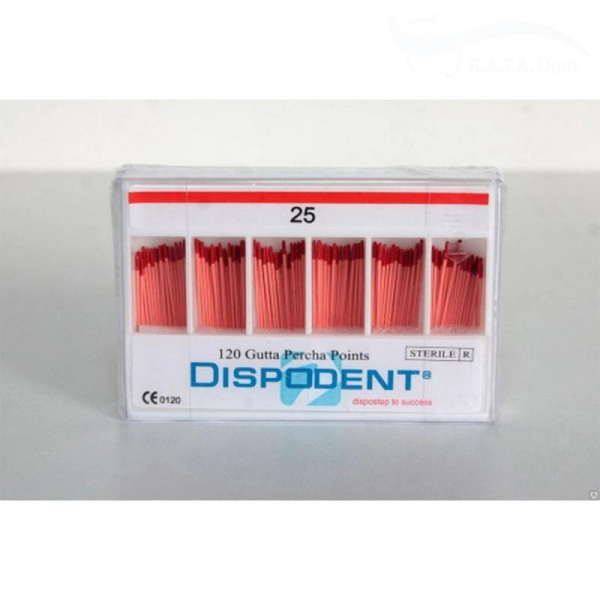 Гуттаперча Dispodent №25 (120шт)
