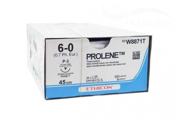 Prolene Пролен 6 0 (45см об.-реж.,3 8,13мм) 24 шт.