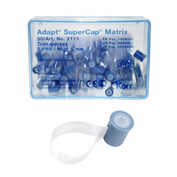 Матрицы  Adapt Super Cap Kerr - Прозрачная, 0.05, высота 5.0мм (50 шт.)