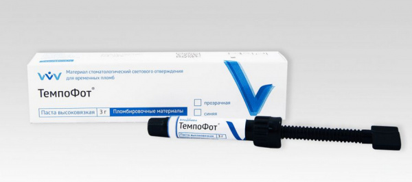 Темпофот паста для врем. пломб. высоковязкий прозрачный (3г)