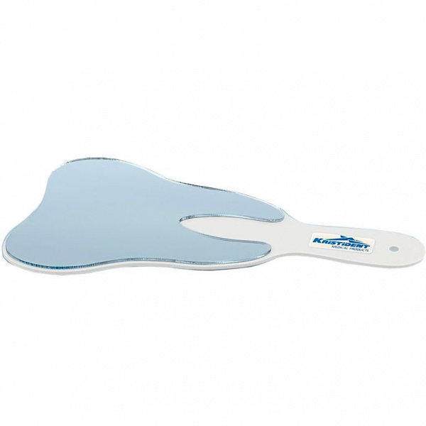 Зеркало пациента Кристидент в форме зуба 17Х14см (белый)