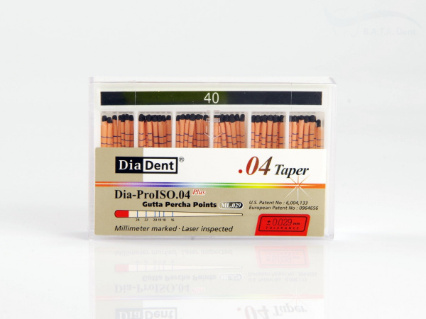 Гуттаперча конусная DiaDent 0.4 №40 ML.029.04 (60шт)