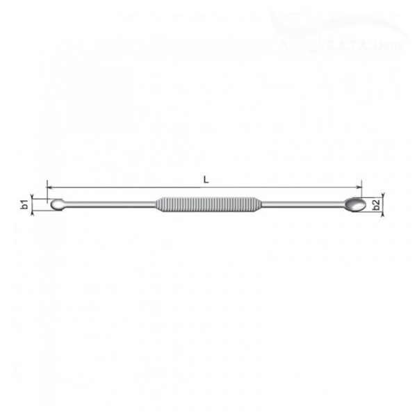 КЮРЕТАЖНАЯ ЛОЖКА (Прямая) №1 (3мм-4мм)