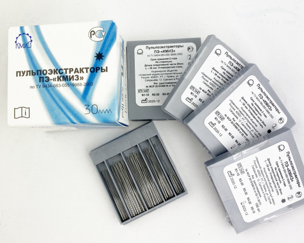 Пульпоэкстракторы КМИЗ 30мм (100шт) пласт. упак.