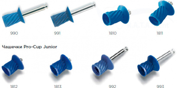 Pro-Cup Чашечки для чистки и полировки жесткие темно-синие Screw-Type, 30 шт.