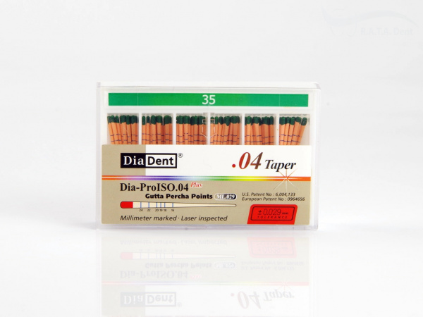 Гуттаперча конусная DiaDent 0.4 №35 ML.029.04 (60шт)
