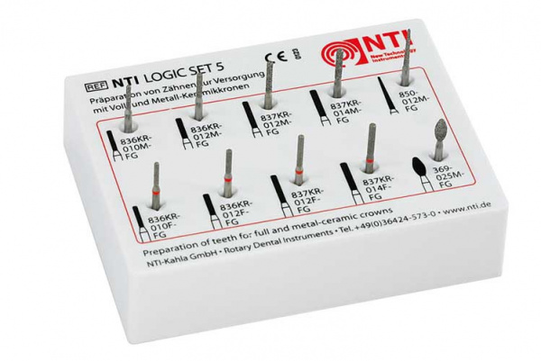 Logic Set 5 Набор алмазных боров Препарирование зубов под цельнокерамические коронки