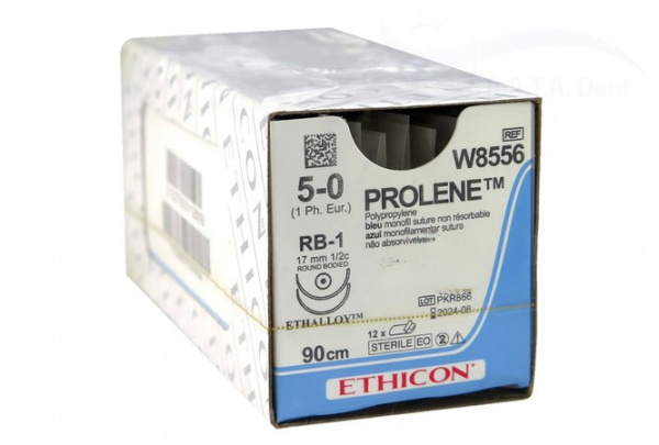 Prolene Пролен 5 0  (90см, 2 иглы колющие,12шт